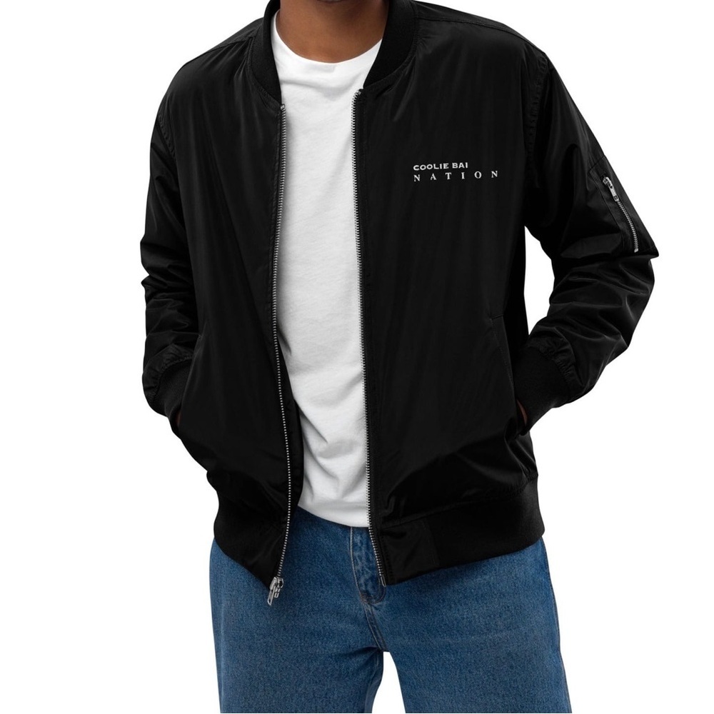Jaanuu Black Varsity Bomber Jacket